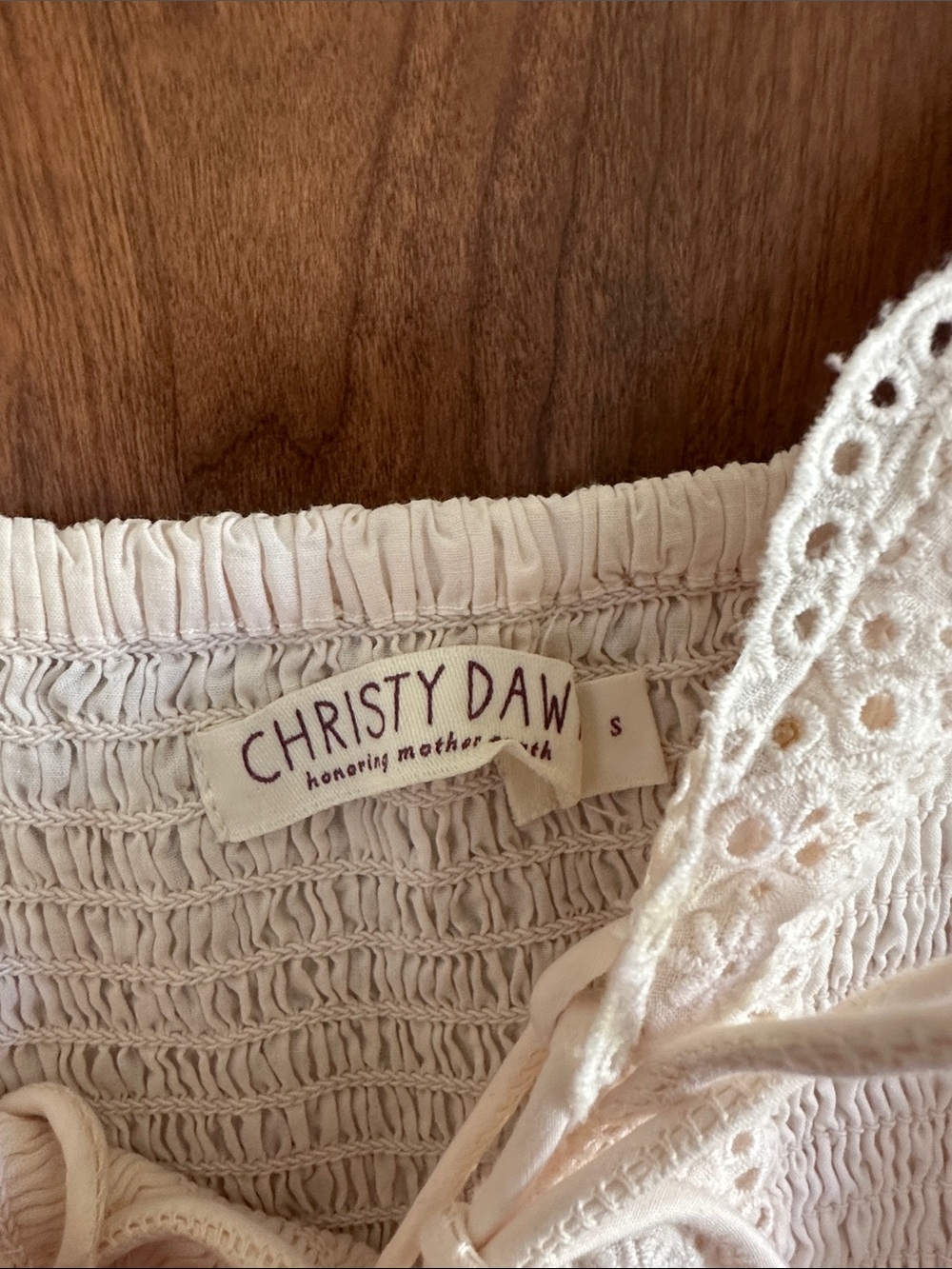 Christy Dawn Cream Puff-Sleeve Lace Midi Dress - Picture 2 of 6